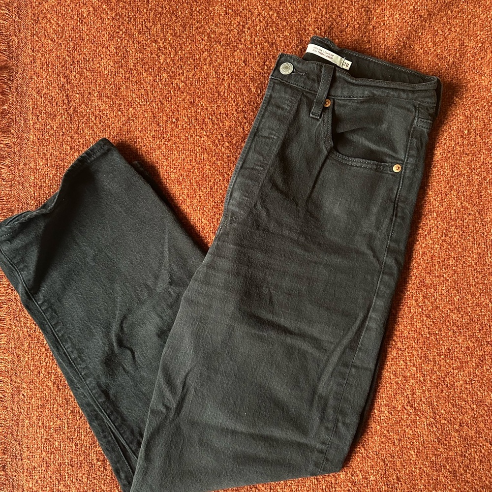 Levi's Black Straight Leg Jeans